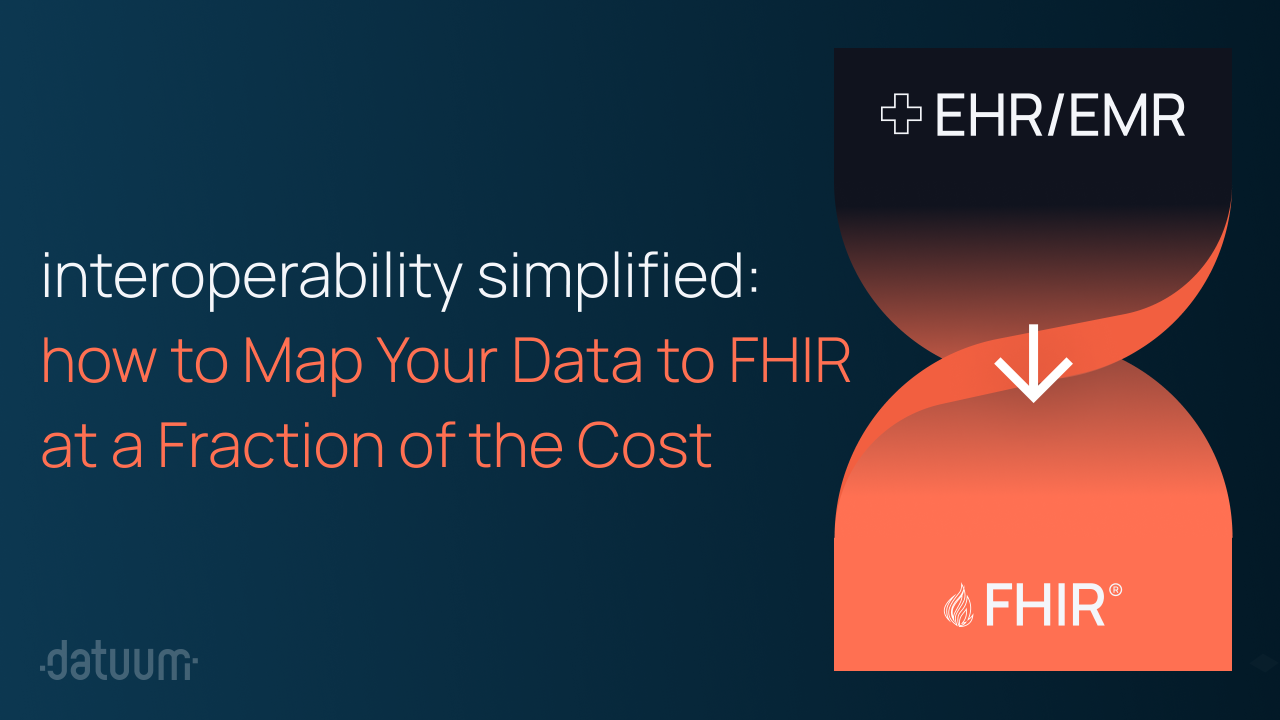 Interoperability Simplified: How to Map Your Data to FHIR at a Fraction Interoperability Simplified: How to Map Your Data to FHIR at a Fraction