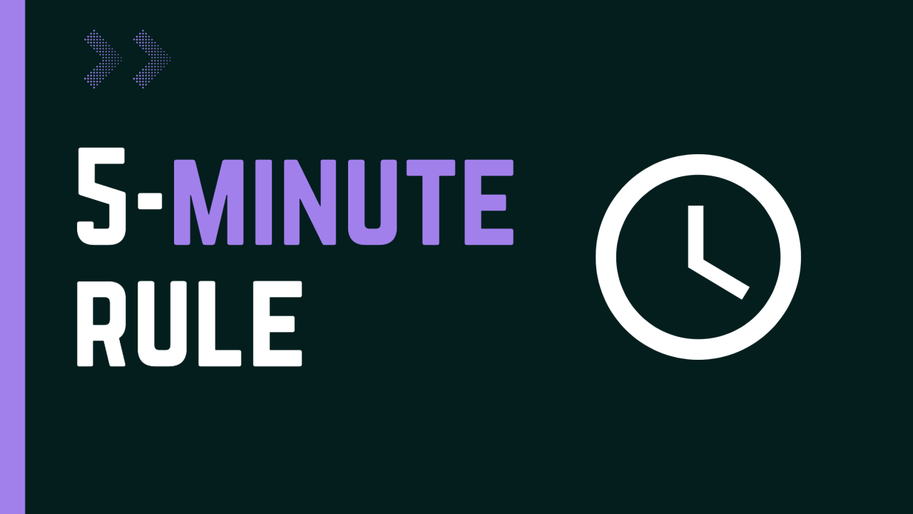 The 5 minute Rule