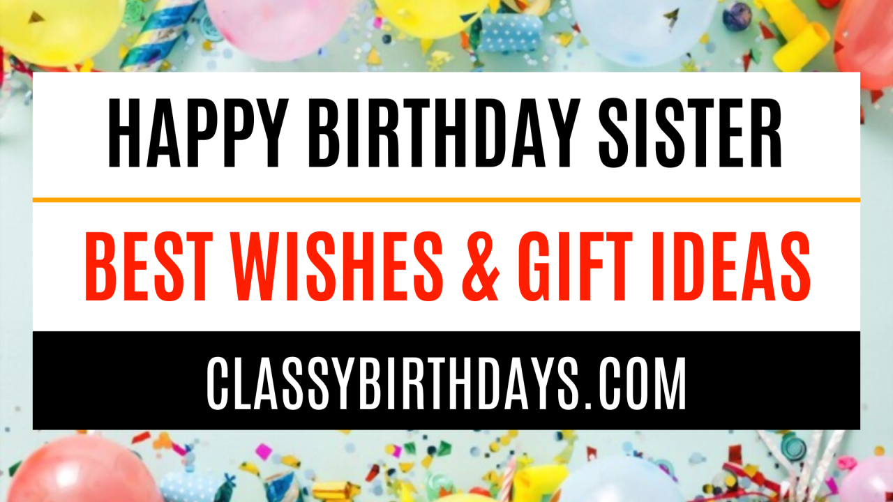 70+ Best Birthday Wishes For Sister | Happy Birthday Sister
