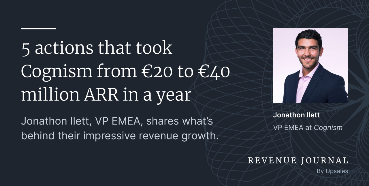 From €20 to €40 million in a year: 5 actions that doubled Cognism's ARR