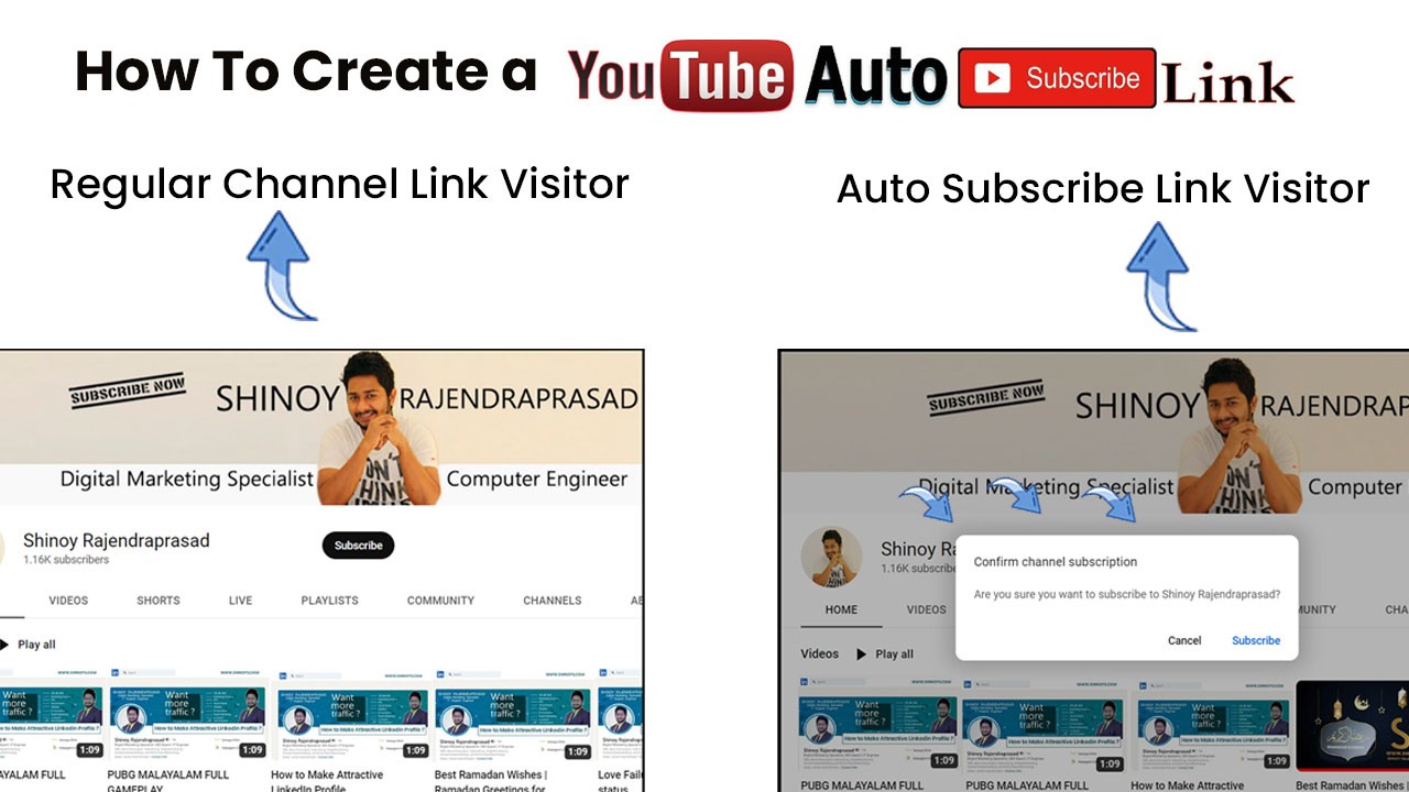 How to Create Free YouTube Auto 
               Subscriber Link ?
