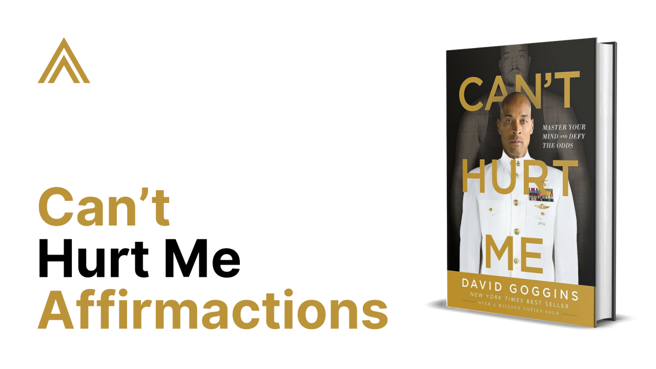 26 Affirmactions from Can't Hurt Me