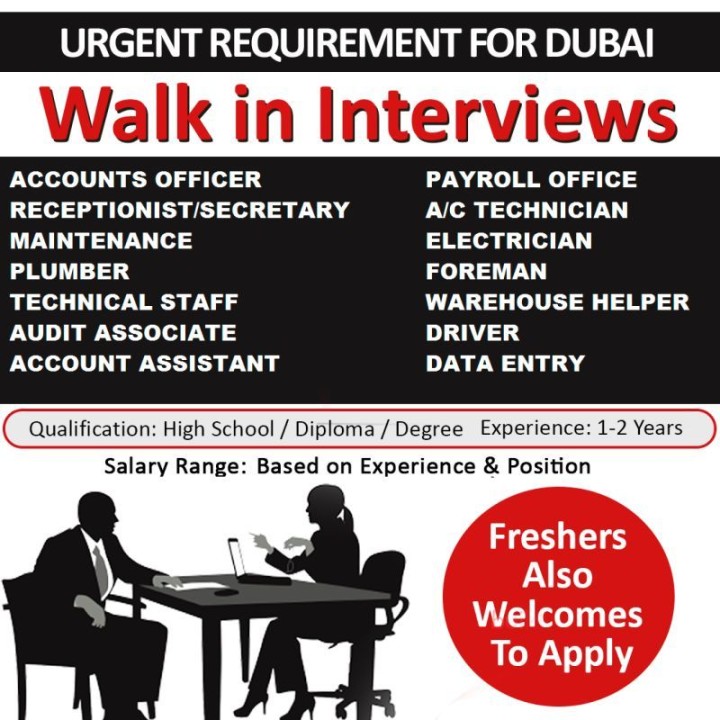 Walk in Interview in Dubai Today UAE 2023 (Today & Tomorrow Save Date ...