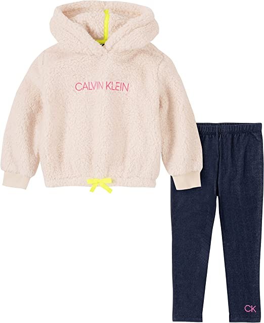 Calvin Klein girls 2 Pieces Sweater Leggings Set