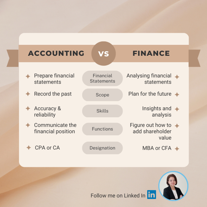 Accounting vs Finance Accounting vs Finance