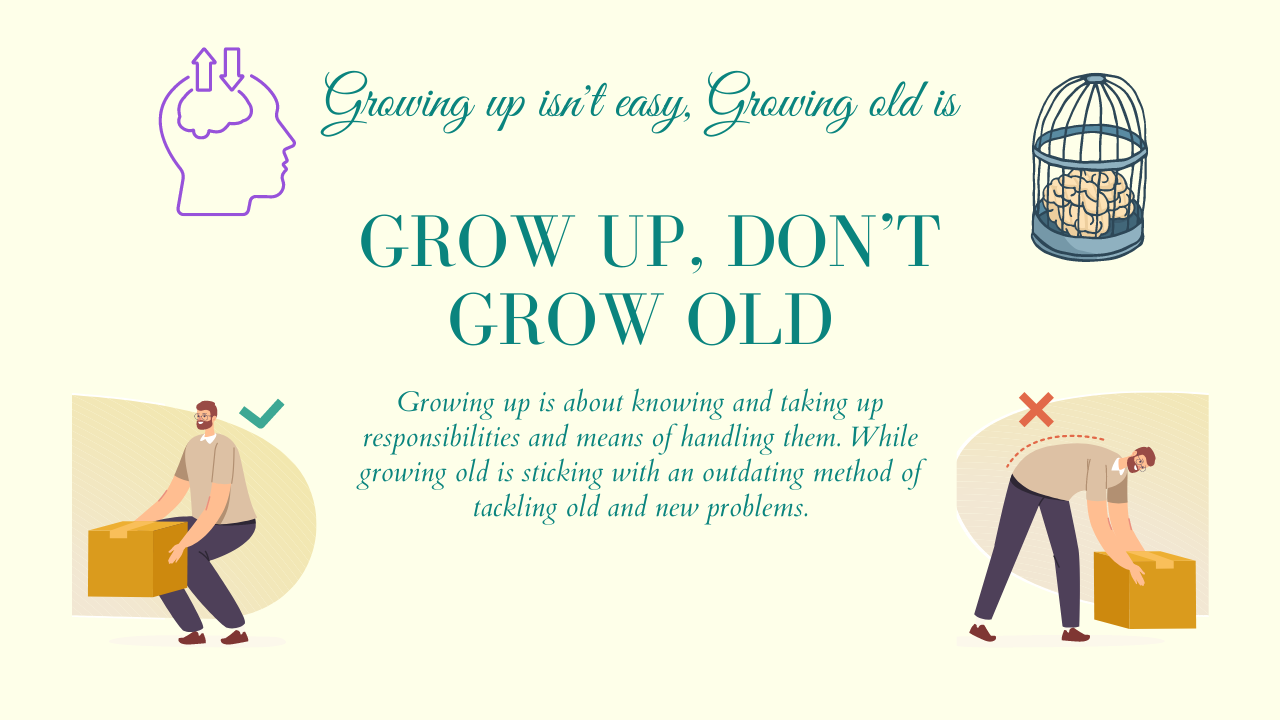 Growing up isn’t easy, growing old is