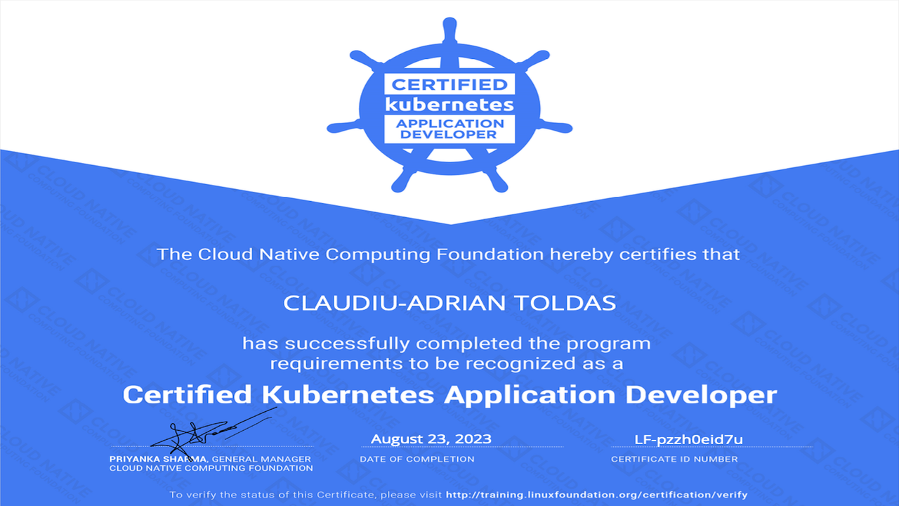 My approach to prepare for the Certified Kubernetes Application My approach to prepare for the Certified Kubernetes Application