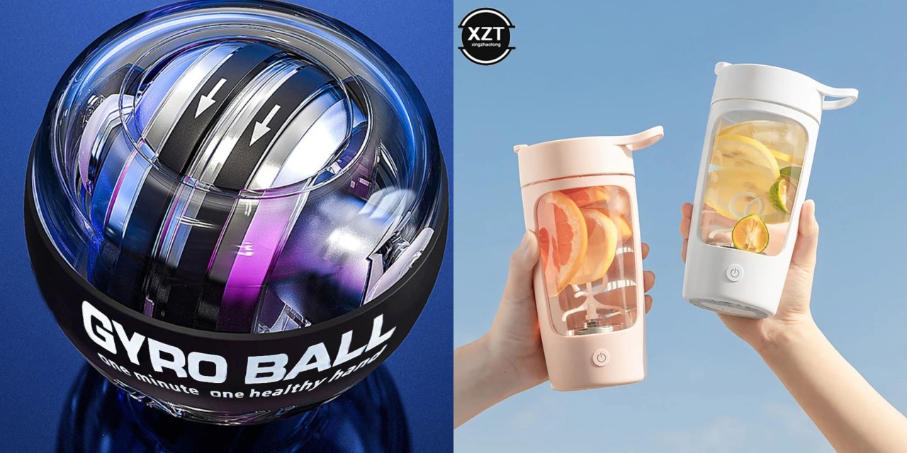 Protein Shake Bottle Mixer and Gyroscope Exercise Ball for Sale Online at  Muscle Mecca Co