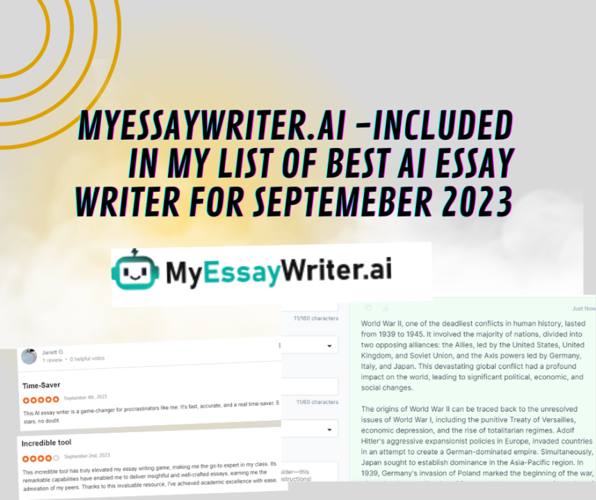 Why MyEssayWriter.ai is the Best AI Essay Writer in September 2023