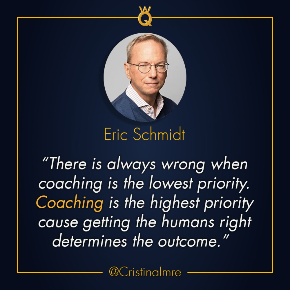 Eric Schmidt about coaching