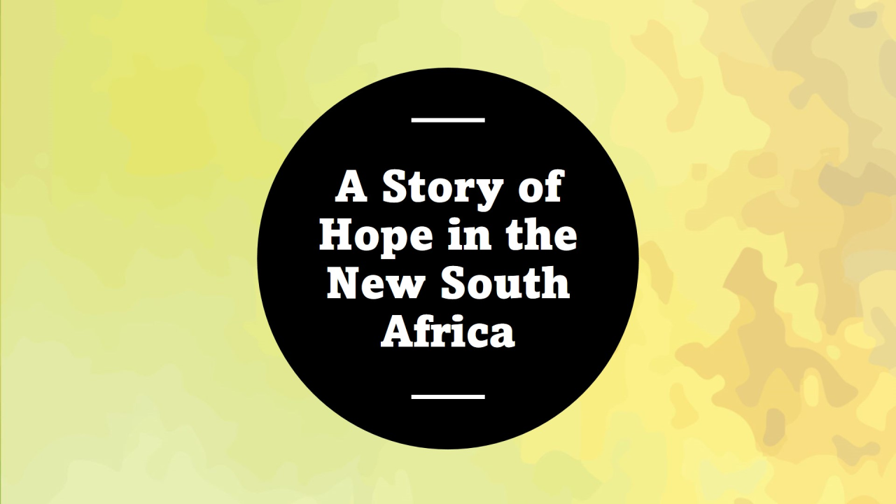 Thabo from Peddie: A story of hope in the new South Africa