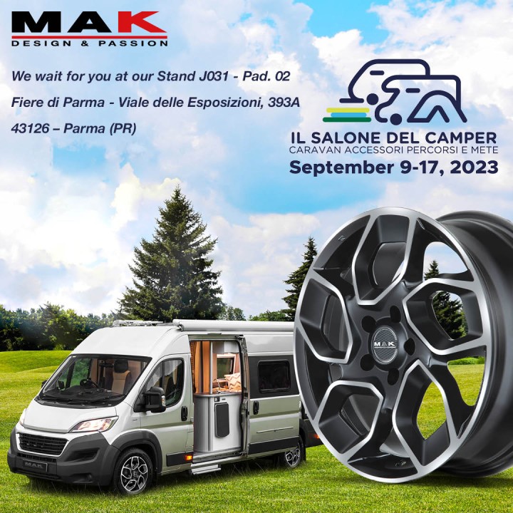 MAK PRODUCTS DEDICATED TO MOTORHOMES AND PRESENCE AT “SALONE DEL CAMPER  2023”