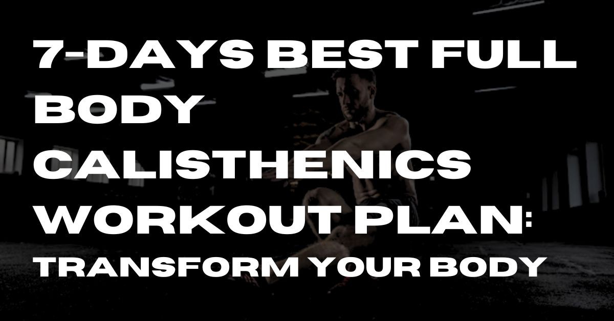 Full Body Calisthenics Workout Plan