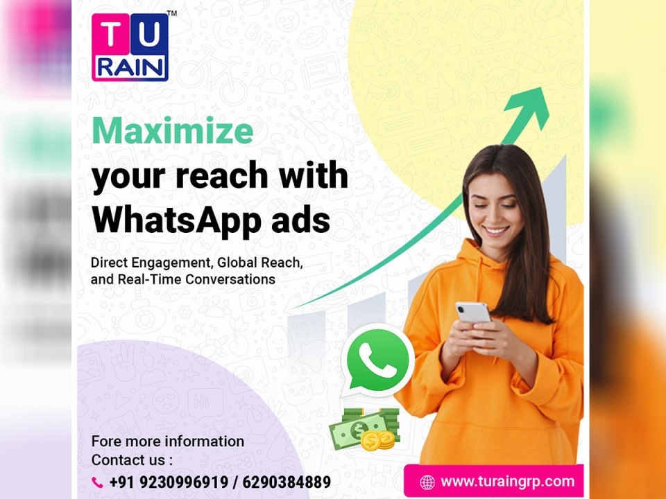 Maximize your reach with WhatsApp ads and let your brand speak to the world.