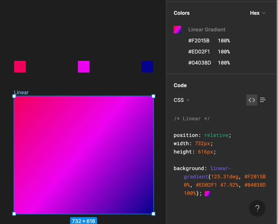 CSS gradient background from Figma to Codepen