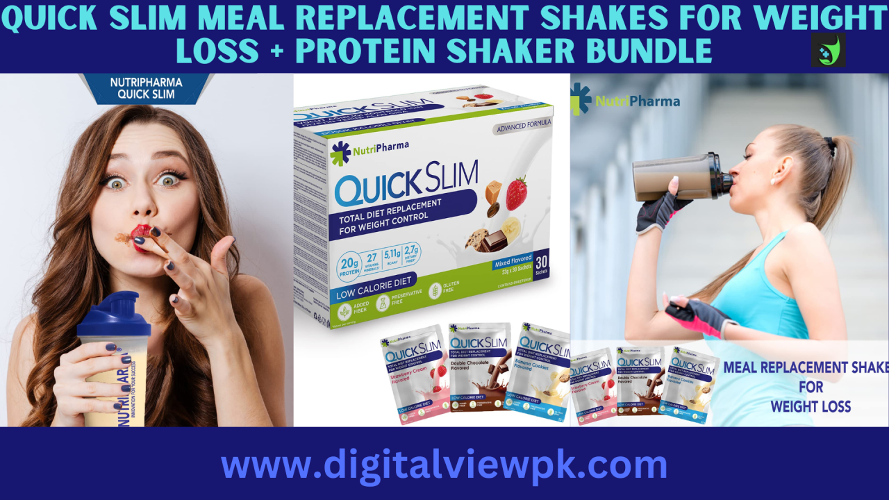 Quick Slim Meal Replacement Shakes for Weight Loss + Protein