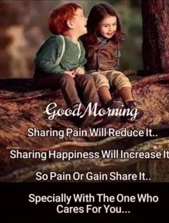 Sharing pain will surely reduce it