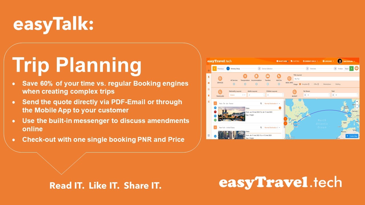 easytalk - Travel Technology - Why Trip Planning is a winner!