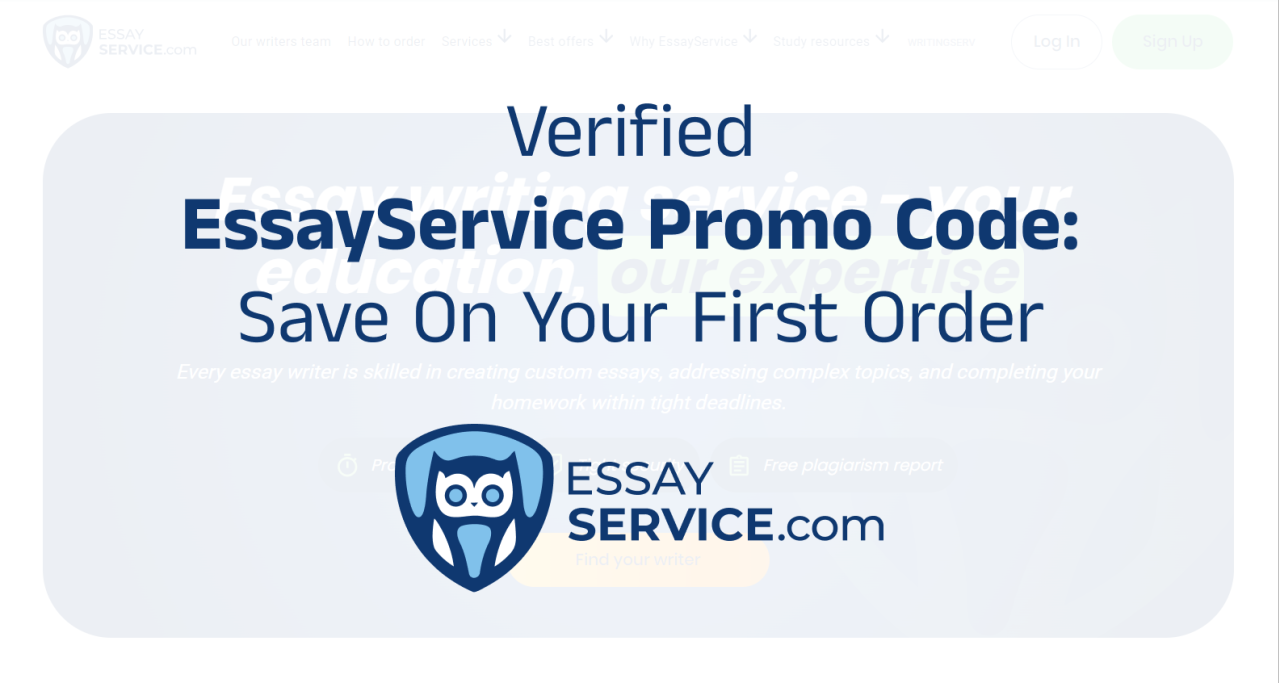 Verified 2024 EssayService Promo Code: Save On Your First Order
