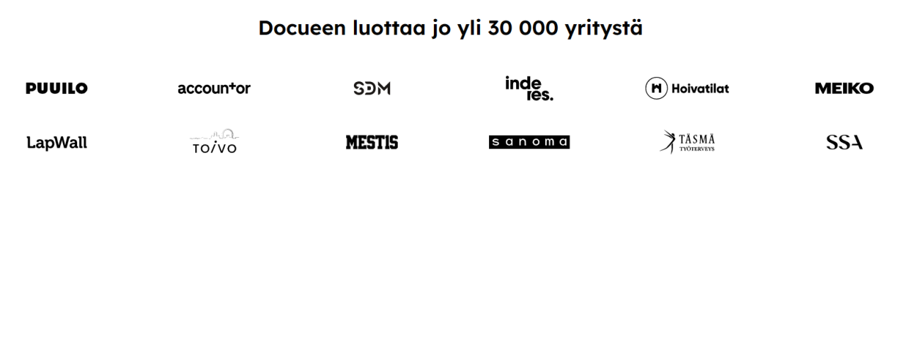 Olen nyt laatinut 66 asiakirjaa Docuella Olen nyt laatinut 66 asiakirjaa Docuella