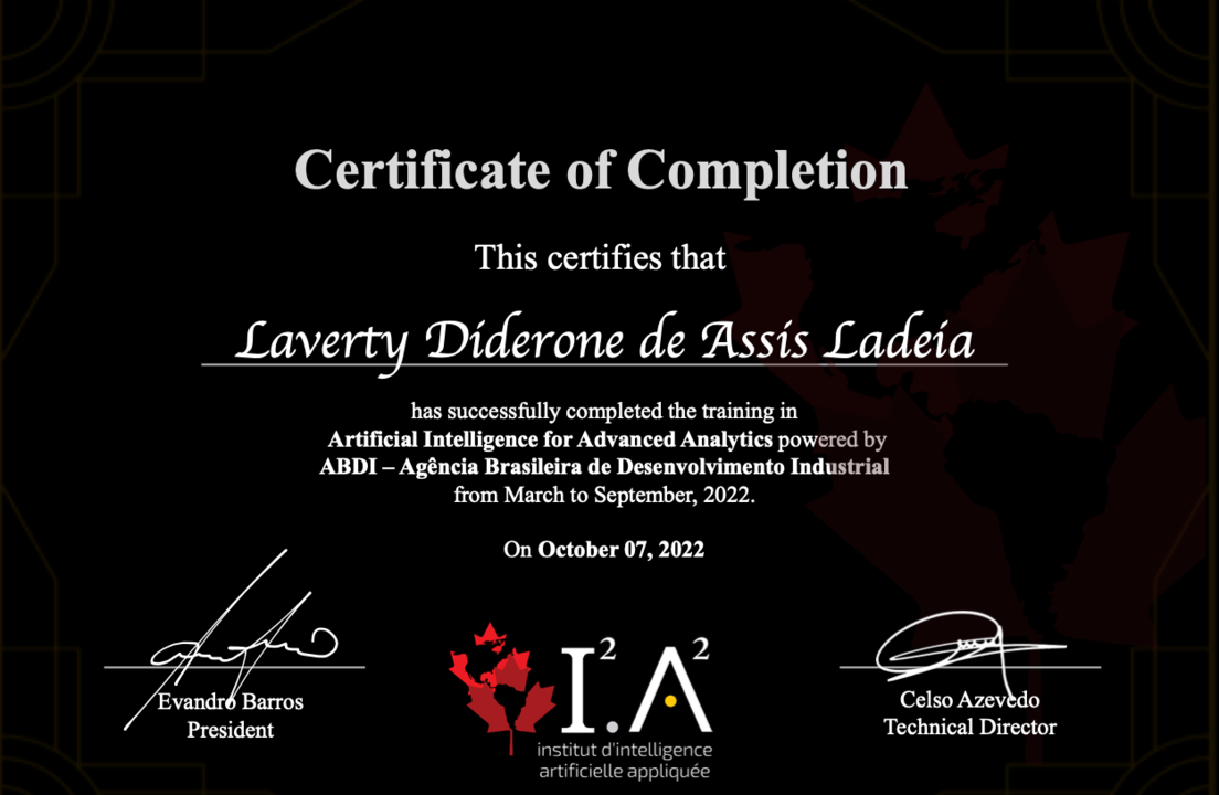 Certificate of Completion Certificate of Completion