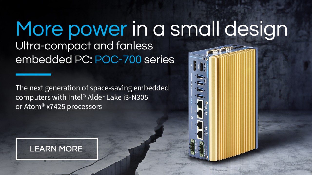 POC-700 Series Intel Core i3-N305/Atom x7425E Ultra-Compact