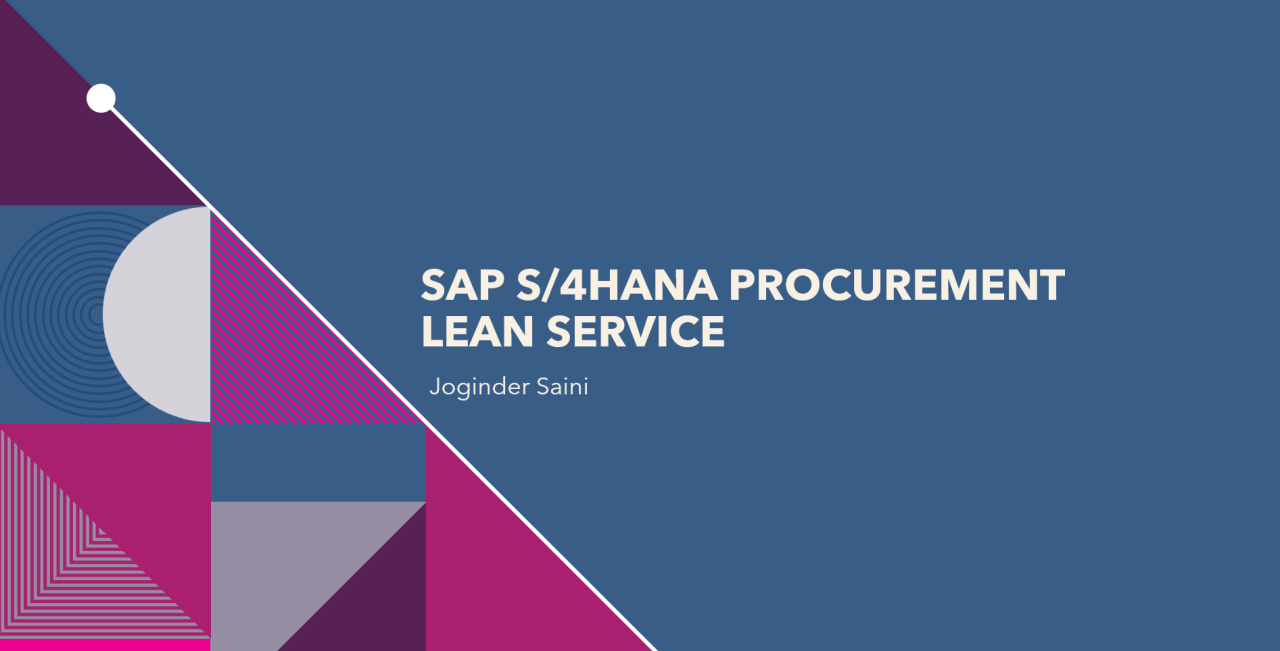 S/4HANA Procurement Lean Service