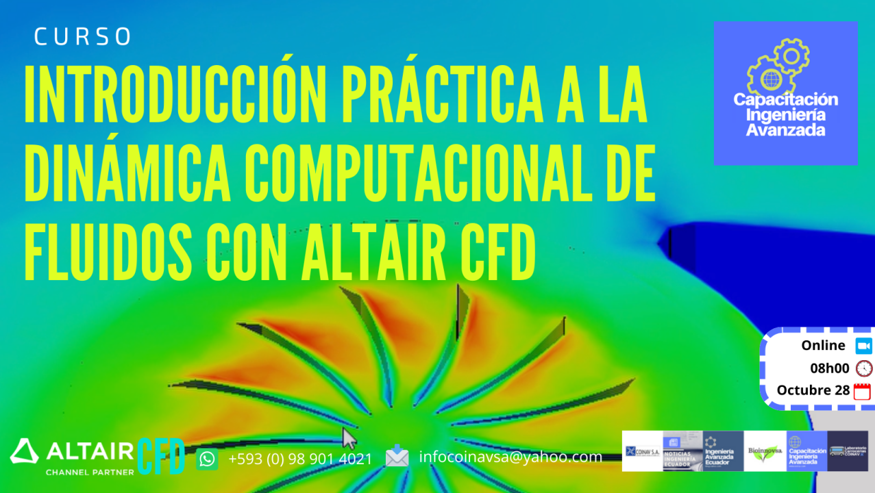 Curso Virtual: Introducción Práctica a la Dinámica Computacional de Fluidos con Altair CFD
