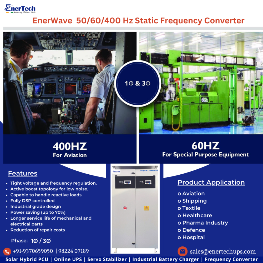 50/60/400Hz Static Frequency Converter