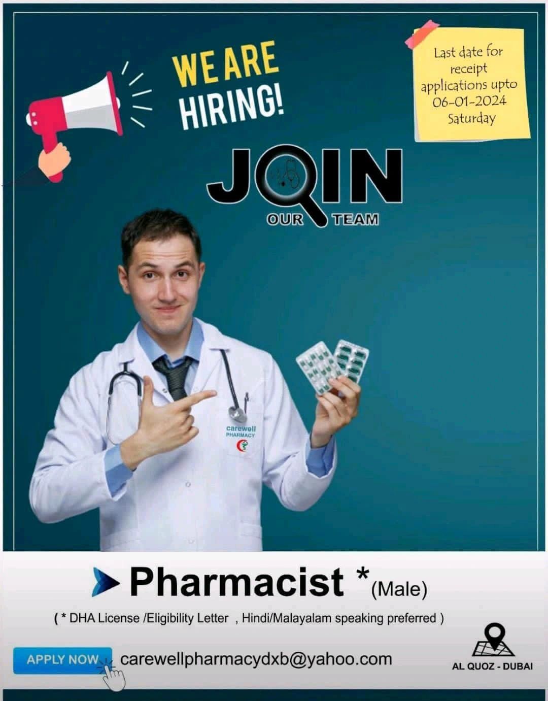 TAUFEEQUE AHMAD on LinkedIn: #dha #pharmacist #uaecareers