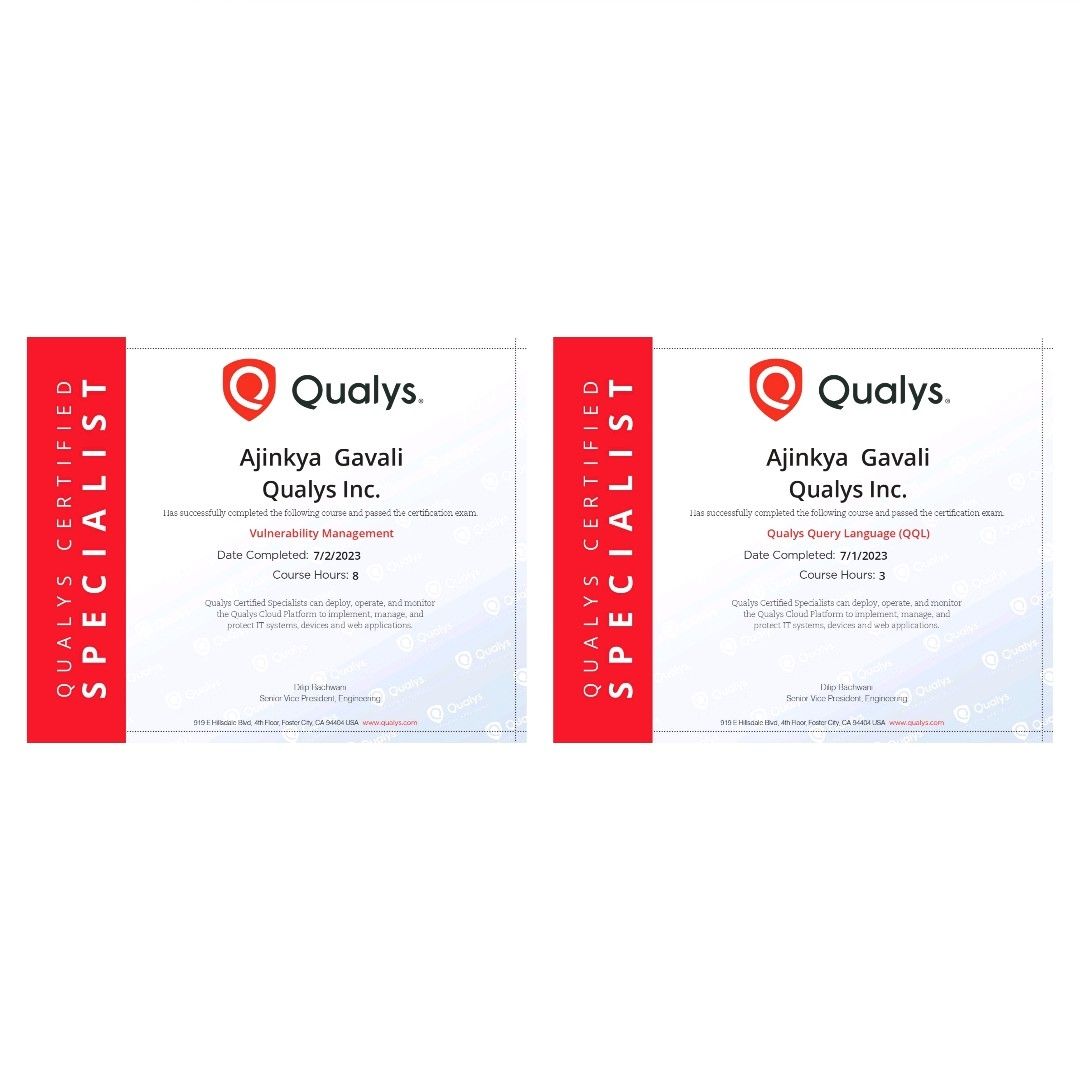 Ajinkya Gavali on LinkedIn: #qualyscertification #qqlcertified # Ajinkya Gavali on LinkedIn: #qualyscertification #qqlcertified #
