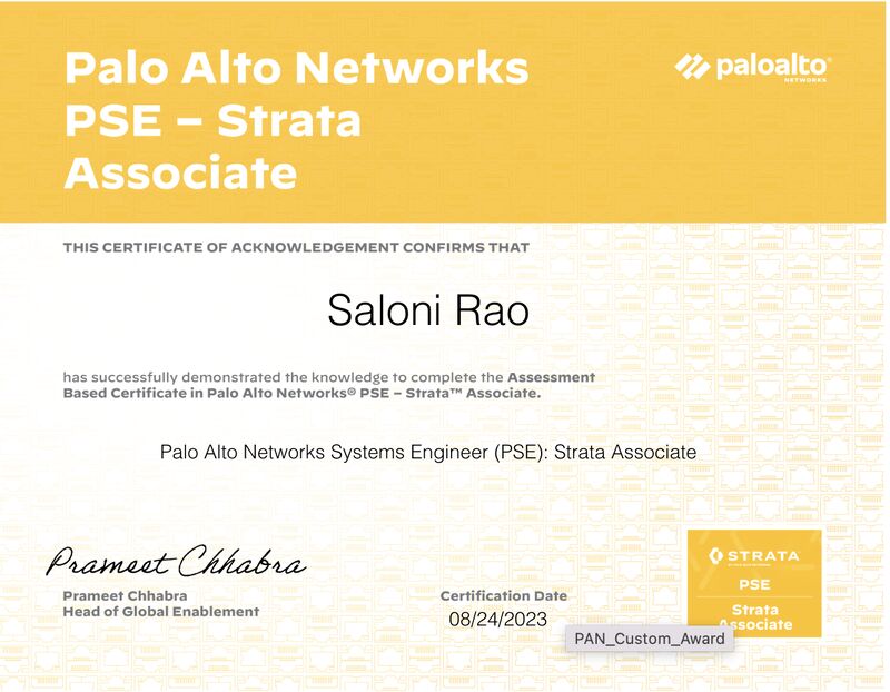 Saloni Rao on LinkedIn: Life Update Palo Alto Networks PSE Strata Saloni Rao on LinkedIn: Life Update Palo Alto Networks PSE Strata