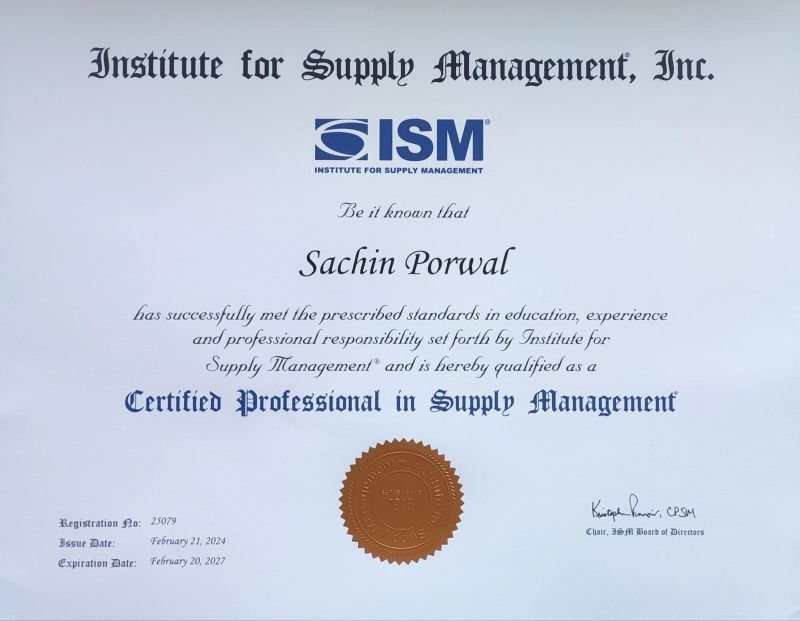 Sachin Porwal CPSM® on LinkedIn: Feeling proud to complete CPSM Sachin Porwal CPSM® on LinkedIn: Feeling proud to complete CPSM