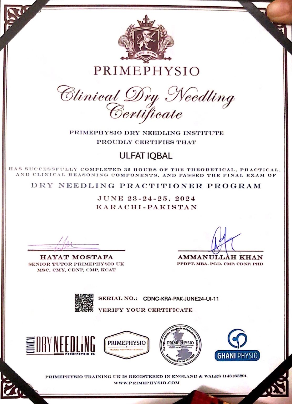 Ulfat Iqbal on LinkedIn: I m happy to share my certification in Dry Ulfat Iqbal on LinkedIn: I m happy to share my certification in Dry