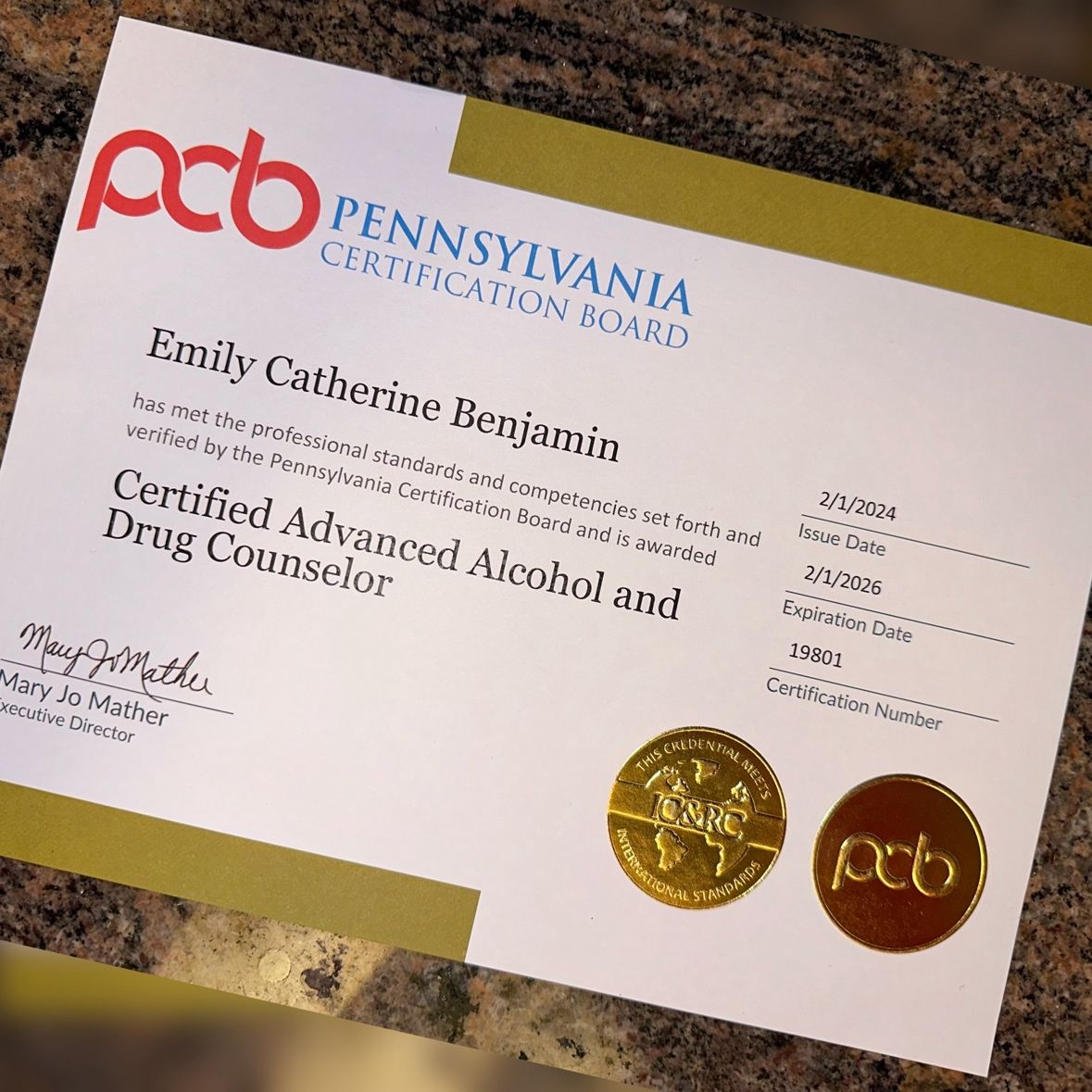 Emily Benjamin MS CAADC on LinkedIn: I AM OFFICIALLY BOARD CERTIFIED Emily Benjamin MS CAADC on LinkedIn: I AM OFFICIALLY BOARD CERTIFIED