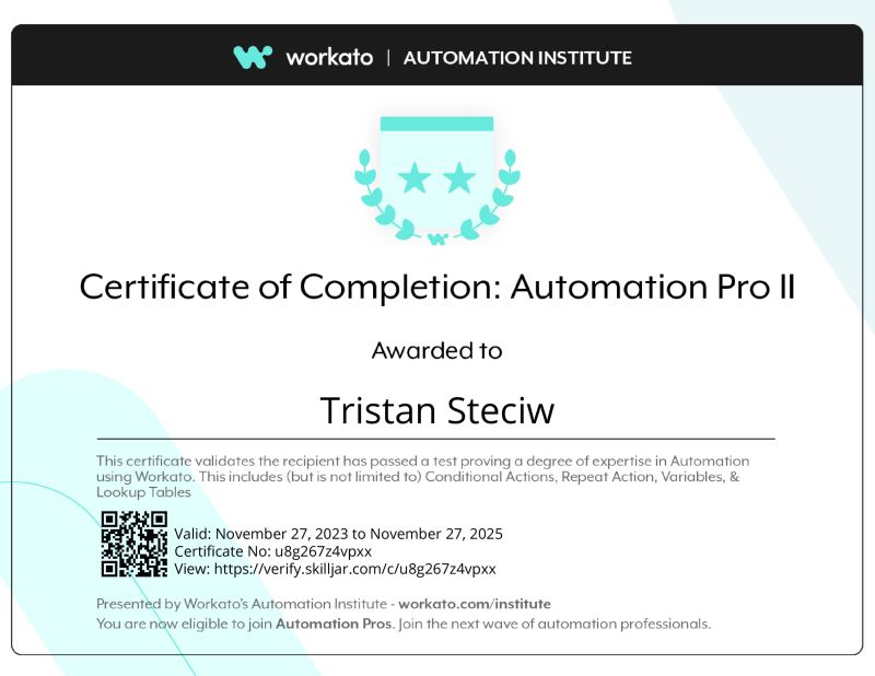 Tristan Steciw on LinkedIn: Happy to share that I ve obtained a new Tristan Steciw on LinkedIn: Happy to share that I ve obtained a new