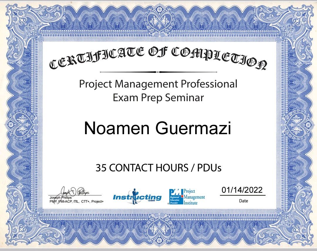 Dr Ing Noamen GUERMAZI on LinkedIn: PMP Certification Exam Prep Dr Ing Noamen GUERMAZI on LinkedIn: PMP Certification Exam Prep