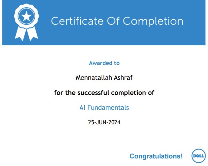 Mennatallah Ashraf on LinkedIn: #ai #machinelearning #certification # Mennatallah Ashraf on LinkedIn: #ai #machinelearning #certification #