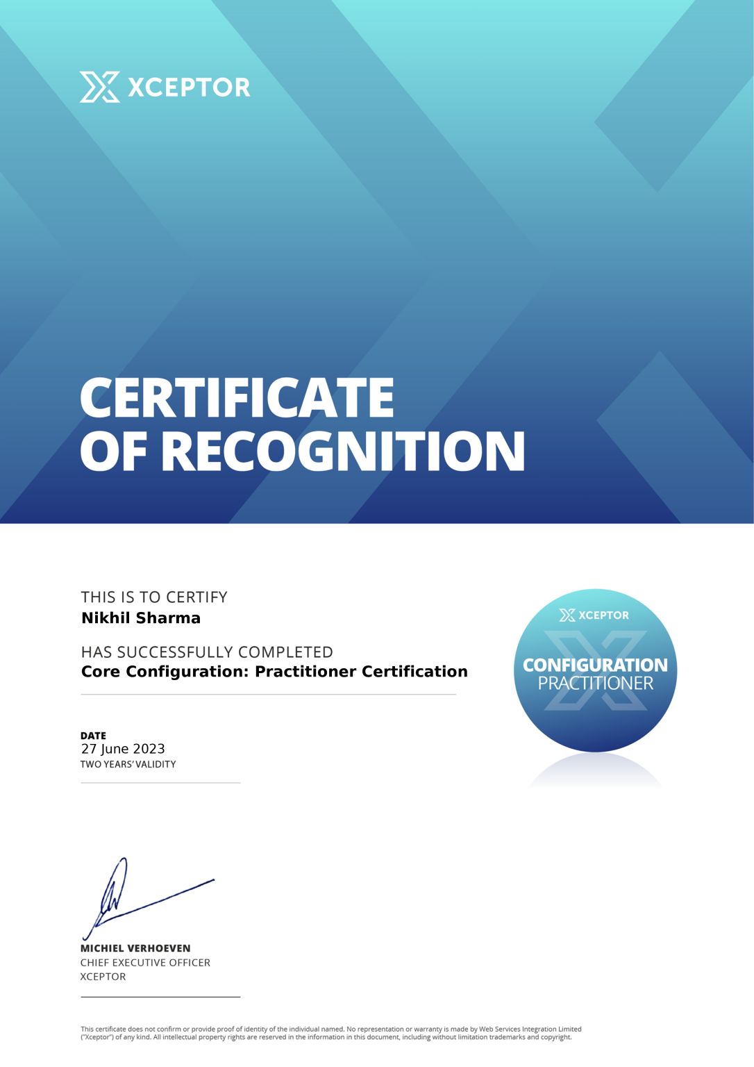Nikhil Sharma on LinkedIn: Xceptor Core Configuration: Practitioner Nikhil Sharma on LinkedIn: Xceptor Core Configuration: Practitioner