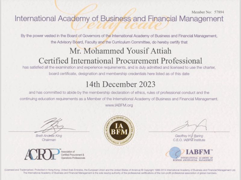Mohammed Yousif Attiah on LinkedIn: #procurement #certification #cipp Mohammed Yousif Attiah on LinkedIn: #procurement #certification #cipp