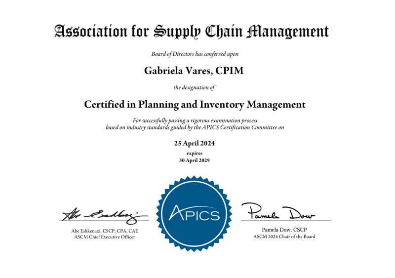 Gabriela K on LinkedIn: #cpim #certification #apics 11 comments Gabriela K on LinkedIn: #cpim #certification #apics 11 comments