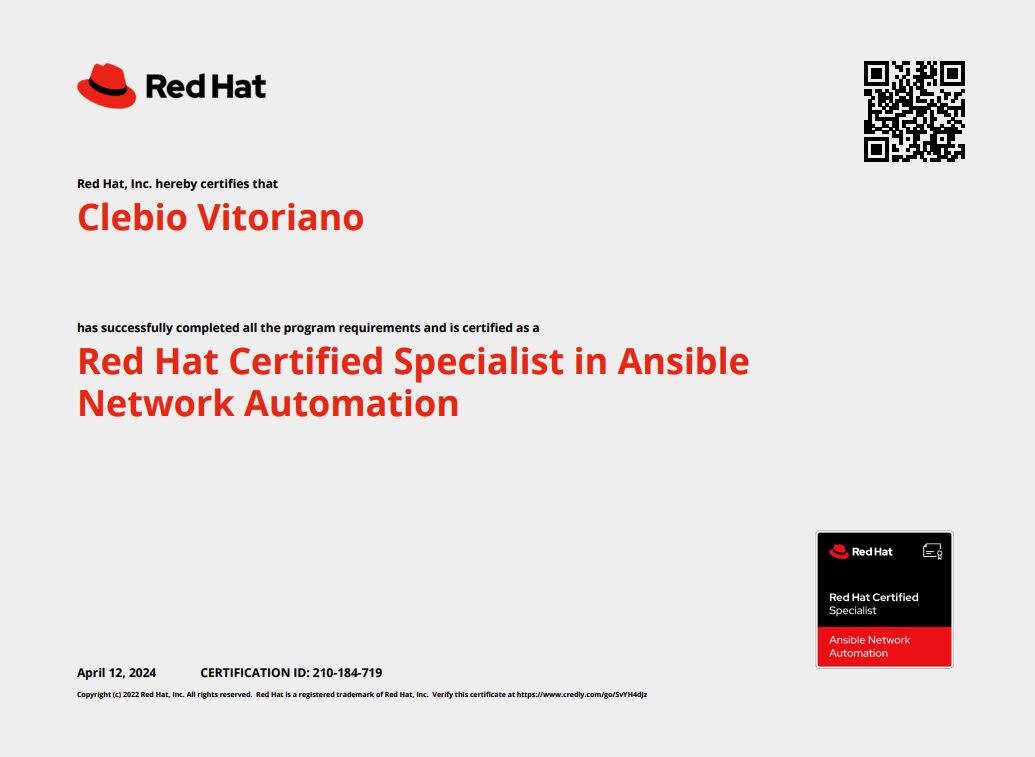 Clebio Vitoriano on LinkedIn: #redhat #certification #ansible #aap #rhca Clebio Vitoriano on LinkedIn: #redhat #certification #ansible #aap #rhca