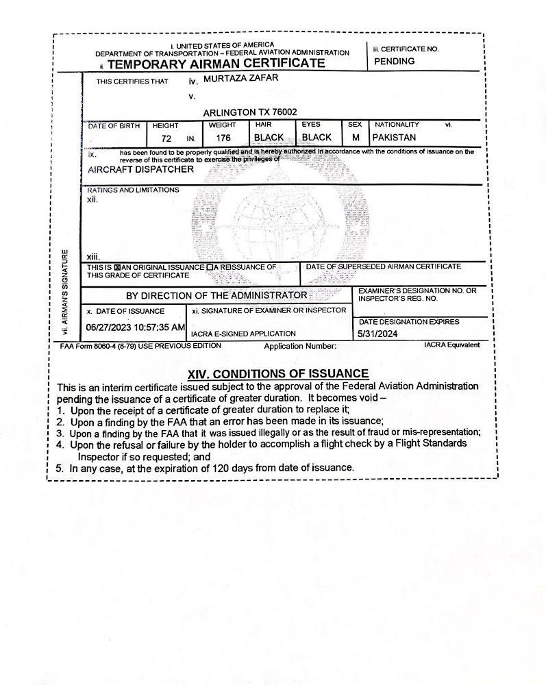 Murtaza Zafar on LinkedIn: #faadispatcher #careermilestone # Murtaza Zafar on LinkedIn: #faadispatcher #careermilestone #