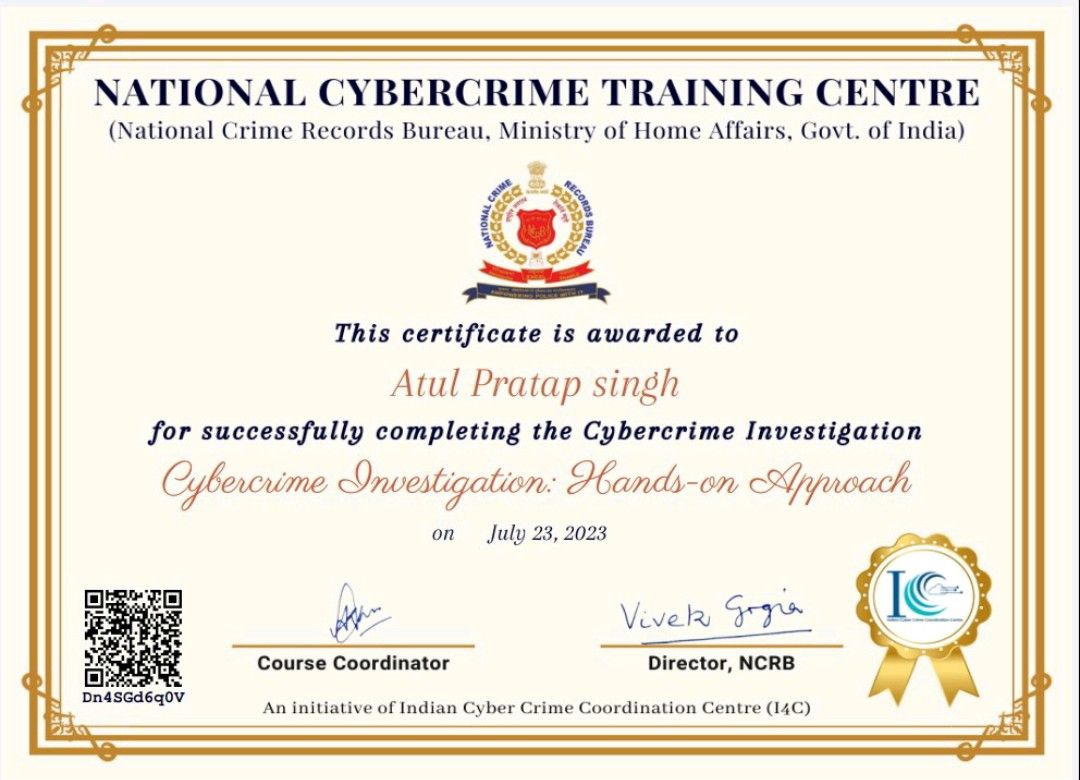Atul Pratap Singh on LinkedIn: Completed 40 hours certificate course on Atul Pratap Singh on LinkedIn: Completed 40 hours certificate course on