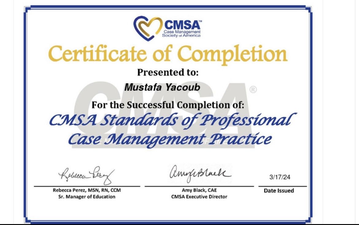 I completed a Case Management Certificate program 🎓 Learned effective I completed a Case Management Certificate program 🎓 Learned effective