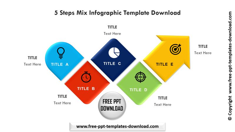 free-ppt-templates-download-on-linkedin-5-steps-mix-infographic
