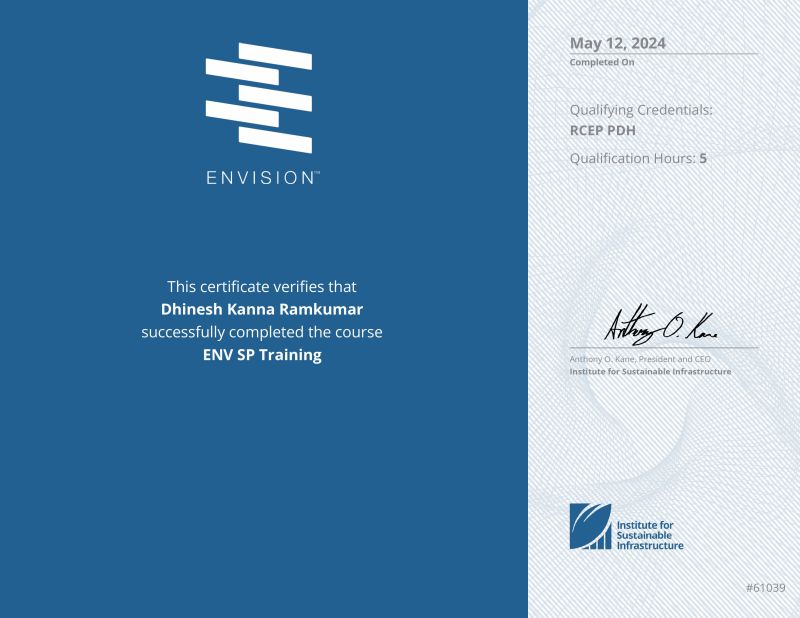 Dhinesh Kanna Ramkumar ENV SP on LinkedIn: I have successfully Dhinesh Kanna Ramkumar ENV SP on LinkedIn: I have successfully