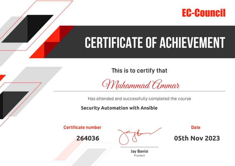 Muhammad Ammar on LinkedIn: #securityautomation #ansible #cybersecurity Muhammad Ammar on LinkedIn: #securityautomation #ansible #cybersecurity