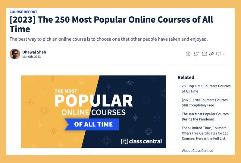 2023] 1700 Coursera Courses Still Completely Free — Class Central