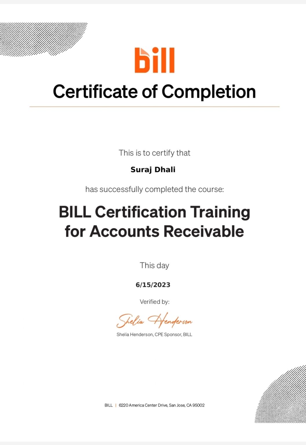 SURAJ DHALI on LinkedIn: I m happy to share that I ve obtained a new SURAJ DHALI on LinkedIn: I m happy to share that I ve obtained a new